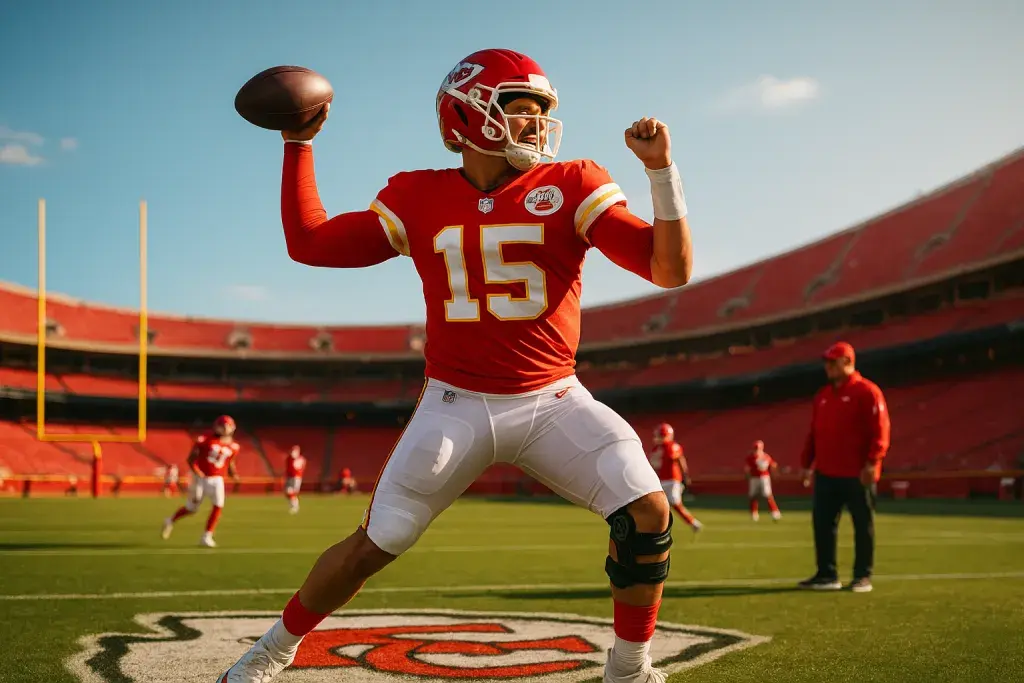 Mahomes Returns to Drills Five Months After ACL Surgery, Eyes Season Opener