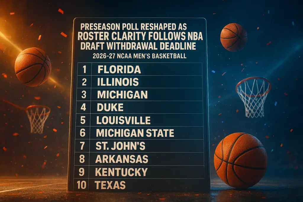 Preseason Poll Reshaped as Roster Clarity Follows NBA Draft Withdrawal Deadline