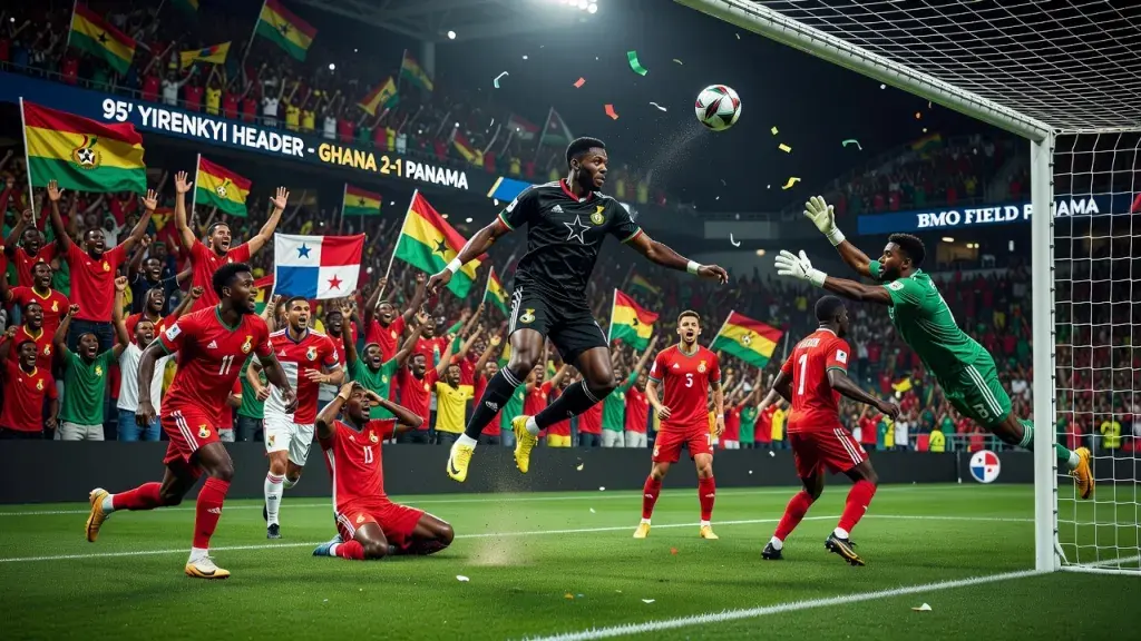 Yirenkyi's Stoppage-Time Strike Earns Ghana a Dramatic Win Over Panama