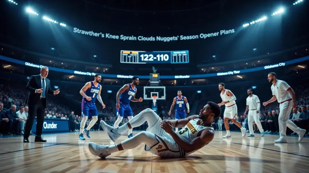 Strawther's Knee Sprain Clouds Nuggets' Season Opener Plans