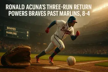 Ronald Acuña’s Three-Run Return Powers Braves Past Marlins, 8-4